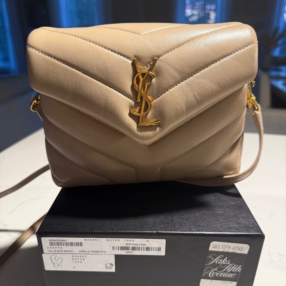 Saint Laurent Mini Loulou Matelassé Leather Crossbody Bag